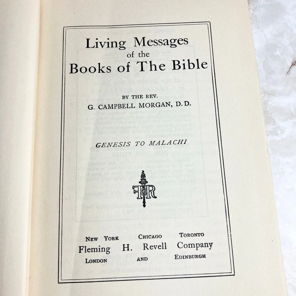 Living Messages Of The Books Of The Bible Genesis To Malachi 1912 Old Testament